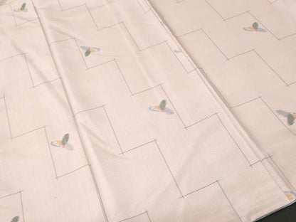 平和屋着物■上質な紬　舞花文　正絹　逸品　CABK4123ev
