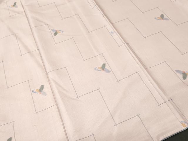 平和屋着物■上質な紬　舞花文　正絹　逸品　CABK4123ev