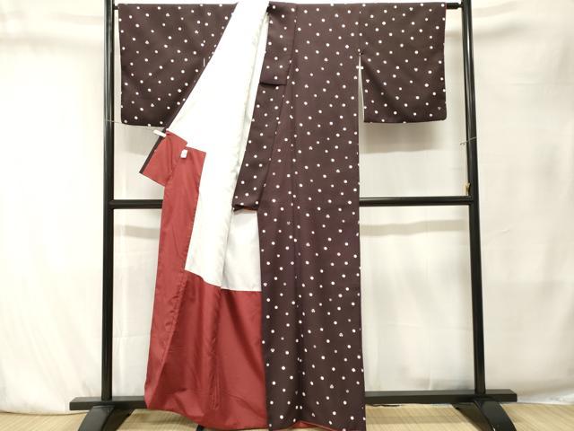 平和屋着物■小紋　水玉花文　洗える着物　CABK4128ev
