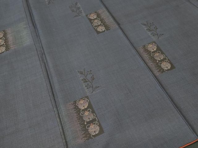 平和屋着物■本場大島紬　9マルキ　鈴　枝葉文　正絹　逸品　CABK4132ev