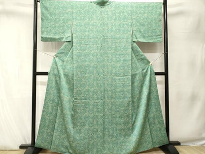 平和屋着物■上質な小紋　紗綾形宝尽くし花文　正絹　逸品　CABK4139ev