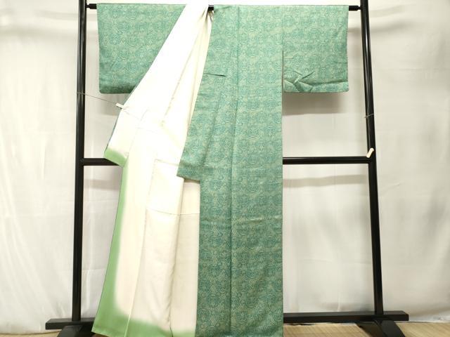 平和屋着物■上質な小紋　紗綾形宝尽くし花文　正絹　逸品　CABK4139ev