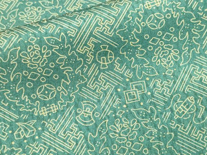平和屋着物■上質な小紋　紗綾形宝尽くし花文　正絹　逸品　CABK4139ev