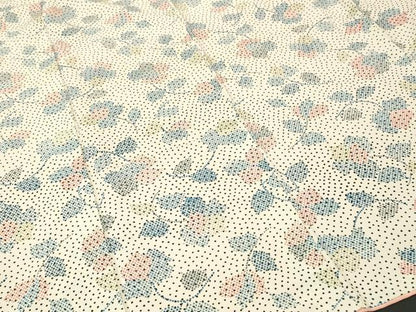 平和屋着物■上質な小紋　水玉枝花文　正絹　逸品　CABK4142ev