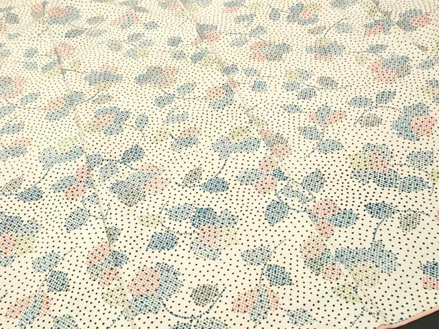 平和屋着物■上質な小紋　水玉枝花文　正絹　逸品　CABK4142ev