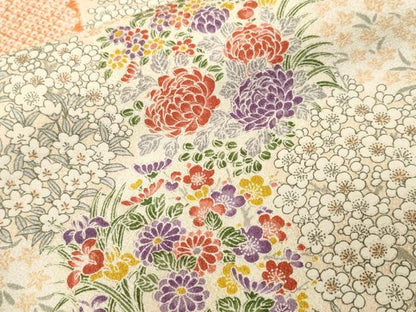 平和屋着物■上質な小紋　亀甲草花文　松坂屋扱い　正絹　逸品　CABK4143ev