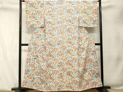 平和屋着物■豪華振袖　型染め　松葉菊梅文　正絹　逸品　CABK4146ev
