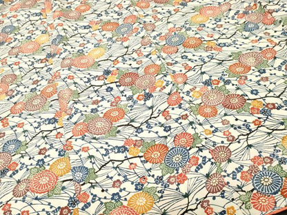 平和屋着物■豪華振袖　型染め　松葉菊梅文　正絹　逸品　CABK4146ev