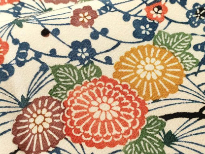 平和屋着物■豪華振袖　型染め　松葉菊梅文　正絹　逸品　CABK4146ev