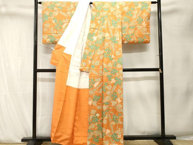 平和屋着物■上質な小紋　絞り　幾何学花文　正絹　逸品　CABK4149ev