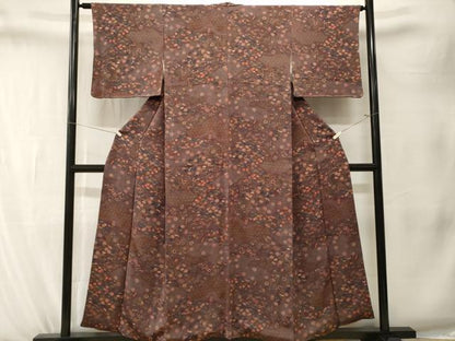 平和屋着物■上質な小紋　松竹梅宝尽くし花文　鬼しぼ縮緬　正絹　逸品　CABK4150ev
