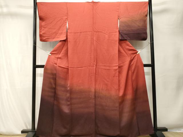 平和屋着物■訪問着　霞文　暈し染め　正絹　逸品　CABK4153ev