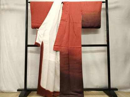 平和屋着物■訪問着　霞文　暈し染め　正絹　逸品　CABK4153ev
