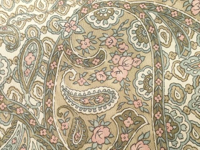 平和屋着物■上質な小紋　ペイズリー　更紗花文　正絹　逸品　CABK4156ev