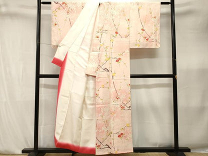 平和屋着物■上質な小紋　枝梅文　暈し染め　正絹　逸品　CABK4161ev