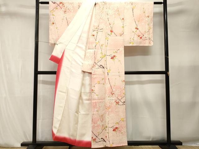 平和屋着物■上質な小紋　枝梅文　暈し染め　正絹　逸品　CABK4161ev