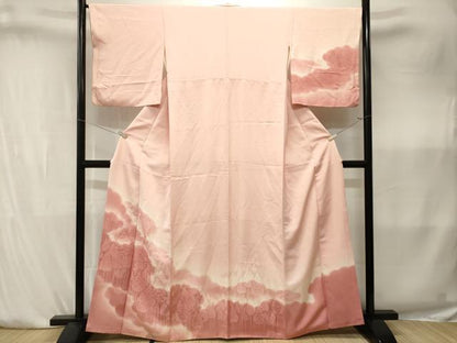 平和屋着物■上質な小紋　雲重ね樹林文　暈し染め　正絹　逸品　CABK4163ev