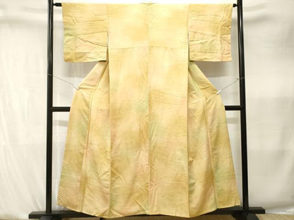 平和屋着物■上質な小紋　霞流水文　暈し染め　正絹　逸品　CABK4165ev
