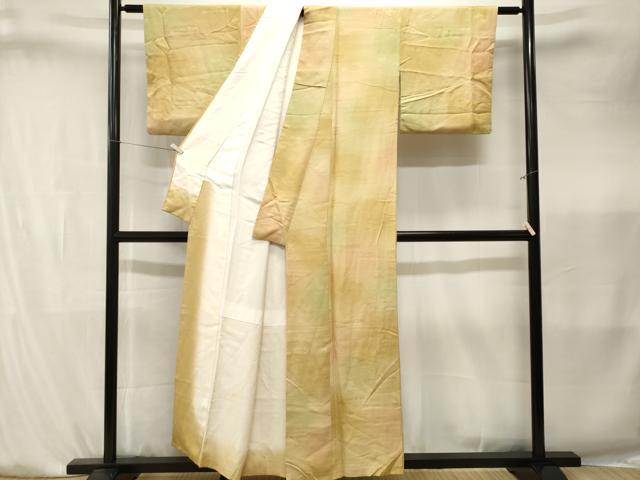 平和屋着物■上質な小紋　霞流水文　暈し染め　正絹　逸品　CABK4165ev
