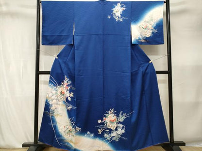 平和屋着物■訪問着　花車文　暈し染め　金銀彩　正絹　逸品　CABK4167ev