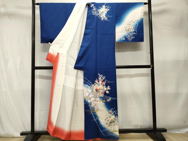平和屋着物■訪問着　花車文　暈し染め　金銀彩　正絹　逸品　CABK4167ev
