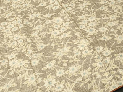 平和屋着物■上質な紬　枝花文　正絹　逸品　CABK4173ev