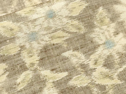 平和屋着物■上質な紬　枝花文　正絹　逸品　CABK4173ev