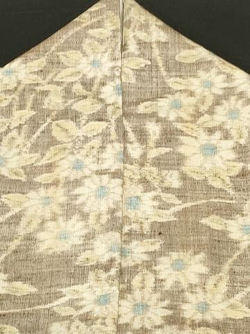 平和屋着物■上質な紬　枝花文　正絹　逸品　CABK4173ev