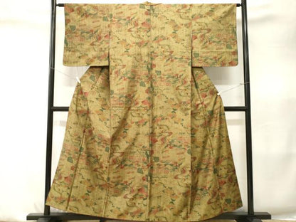 平和屋着物■上質な紬　御所解文　正絹　逸品　CABK4176ev