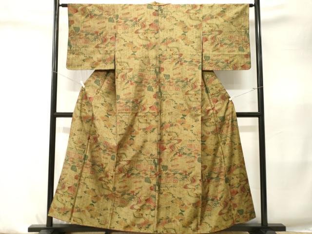 平和屋着物■上質な紬　御所解文　正絹　逸品　CABK4176ev