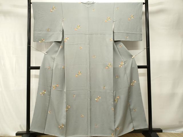 平和屋着物■上質な小紋　草花文　金彩　正絹　逸品　CABK4177ev