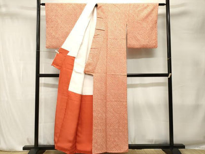 平和屋着物■大変加工の良い総絞り小紋　正絹　逸品　CABK4180ev