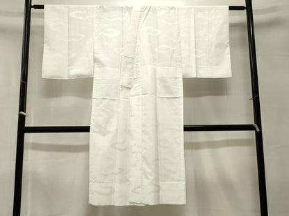 平和屋着物■長襦袢　無双仕立て　雲取り吉祥地紋　白色　洗える着物　CABK4189ev