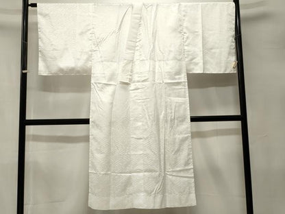 平和屋着物■長襦袢　無双仕立て　紗綾形花地紋　白色　洗える着物　CABK4190ev