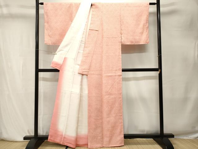 平和屋着物■大変加工の良い総絞り小紋　正絹　逸品　CABK4192ev
