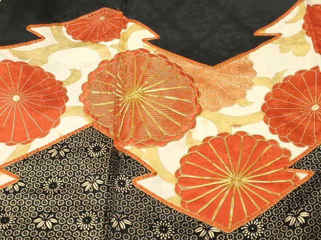 平和屋着物■豪華振袖　駒刺繍　花唐草文　金彩　正絹　逸品　CABK4198ev