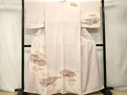 平和屋着物■訪問着　地紙草花文　暈し染め　正絹　逸品　CABK4204ev