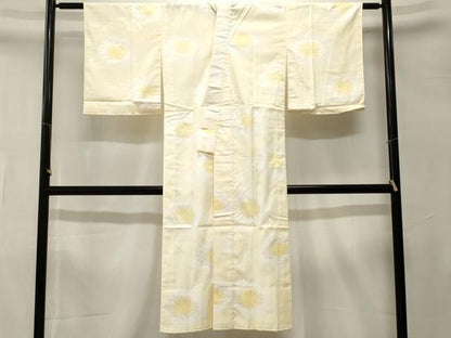 平和屋着物■長襦袢　無双仕立て　流水菊地紋　暈し染め　洗える着物　CABK4205ev