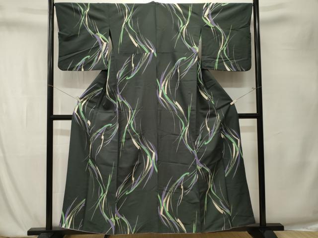 平和屋着物■小紋　抽象文様　洗える着物　CABK4214ev