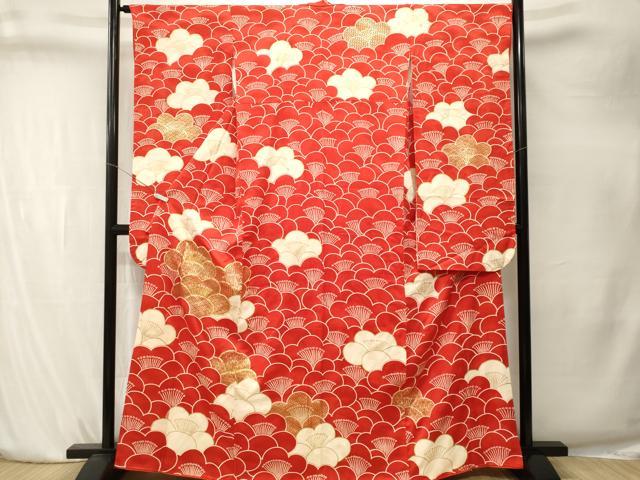 平和屋着物■豪華振袖　駒刺繍　梅尽くし　金彩　正絹　逸品　CABK4224ev