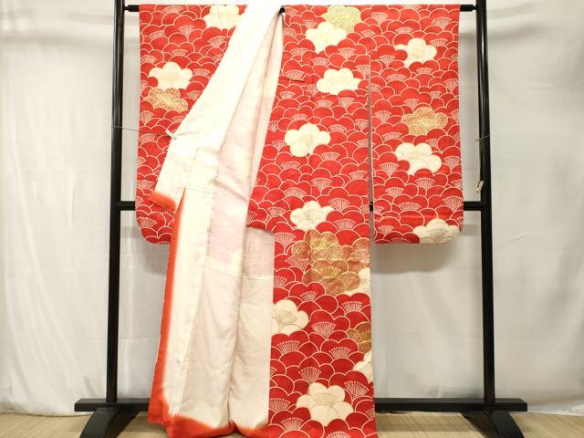平和屋着物■豪華振袖　駒刺繍　梅尽くし　金彩　正絹　逸品　CABK4224ev