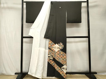 平和屋着物■豪華黒留袖　松竹梅　双鶴吉祥文　金彩　三越扱い　正絹　逸品　CABK4225ev
