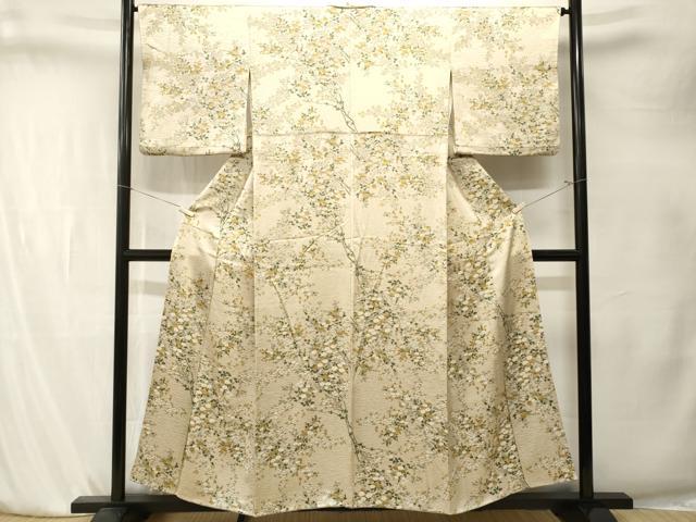 平和屋着物■上質な小紋　万寿菊　正絹　逸品　CABK4226ev