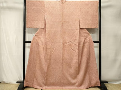 平和屋着物■大変加工の良い総絞り小紋　正絹　逸品　CABK4234ev