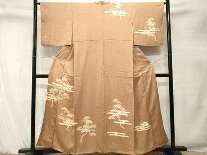 平和屋着物■訪問着　刺繍　エ霞枝松文　正絹　逸品　CABK4235ev