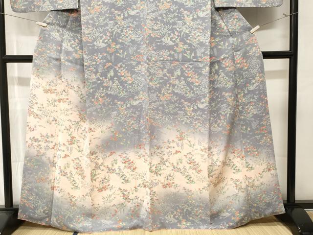 平和屋着物■訪問着　御所解文　暈し染め　鬼しぼ縮緬　正絹　逸品　CABK4237ev