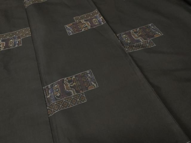 平和屋着物■本場大島紬　エジプト壁画文様　正絹　逸品　CABK4238ev