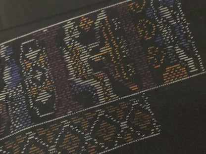 平和屋着物■本場大島紬　エジプト壁画文様　正絹　逸品　CABK4238ev