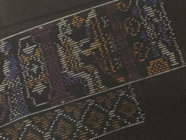 平和屋着物■本場大島紬　エジプト壁画文様　正絹　逸品　CABK4238ev