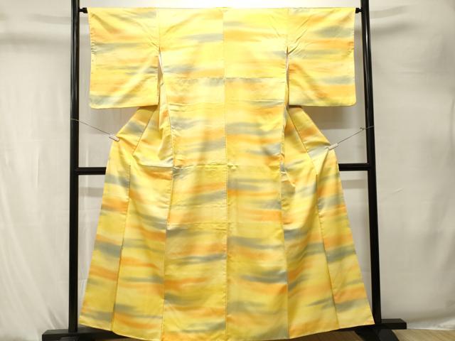 平和屋着物■小紋　霞文　暈し染め　洗える着物　CABK4249ev